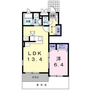 1LDK 間取り図