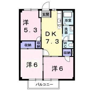 3DK 間取り図