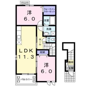 2LDK 間取り図