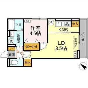 1LDK 間取り図
