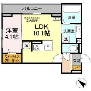 1LDK 間取り図