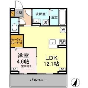 1LDK 間取り図