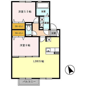 2LDK 間取り図
