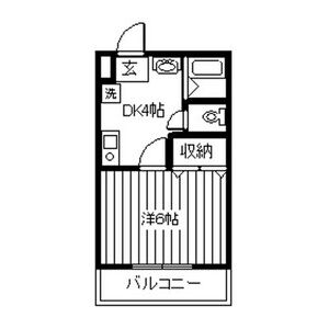 1DK 間取り図