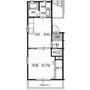 1DK 間取り図