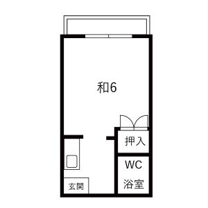 1K 間取り図