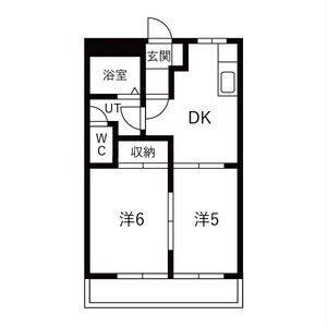 2DK 間取り図