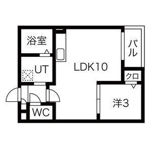 1LDK 間取り図