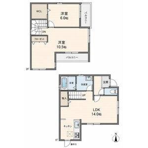 2LDK 間取り図
