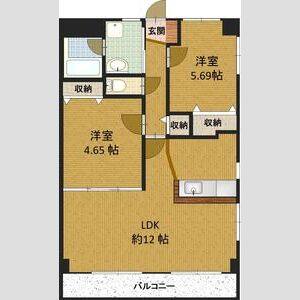 2LDK 間取り図