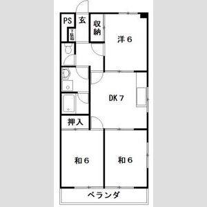 3DK 間取り図