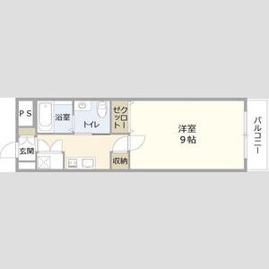 1K 間取り図