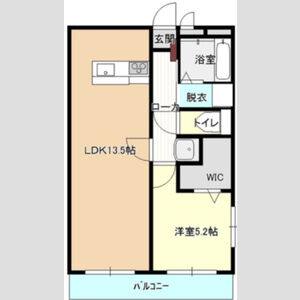 1LDK 間取り図