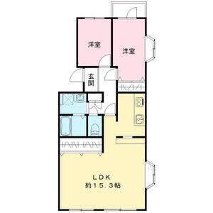 2LDK 間取り図