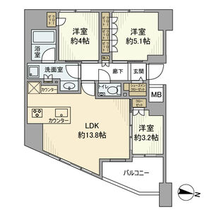 3LDK 間取り図