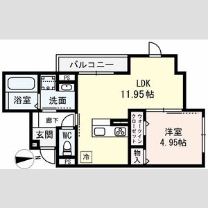 1LDK 間取り図
