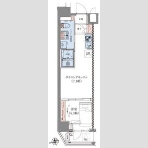 1DK 間取り図