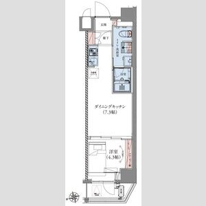 1DK 間取り図