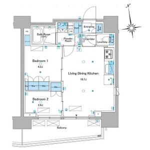 2LDK 間取り図