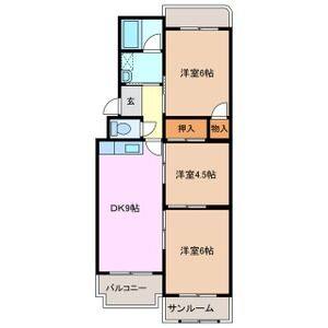 3DK 間取り図