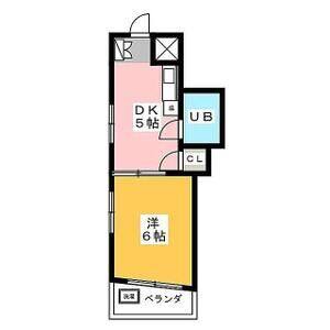 1DK 間取り図