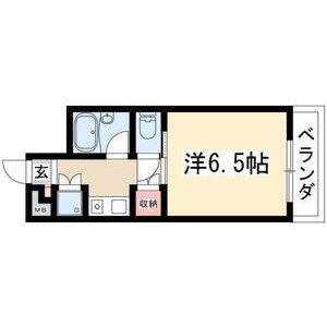 1K 間取り図