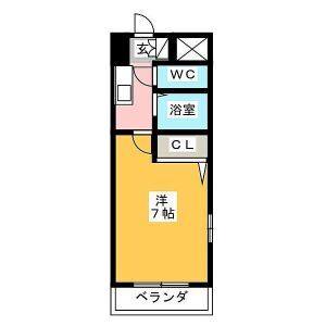 1K 間取り図