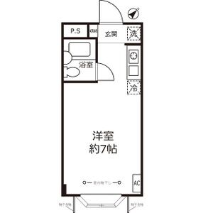 ワンルーム 間取り図