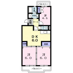 3DK 間取り図