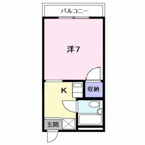 1K 間取り図