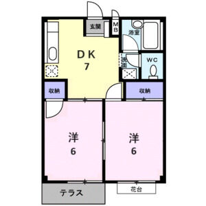 2DK 間取り図