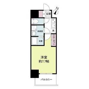 1K 間取り図