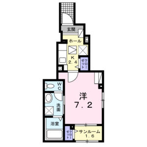 1K 間取り図