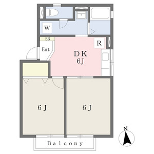 2DK 間取り図