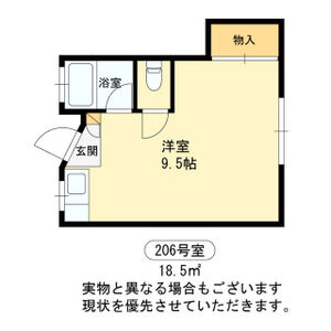 ワンルーム 間取り図