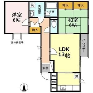 2LDK 間取り図