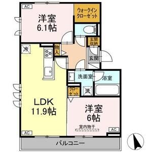 2LDK 間取り図