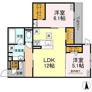 2LDK 間取り図
