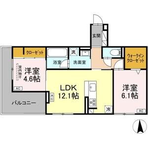 2LDK 間取り図