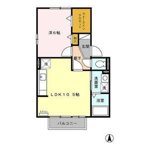 1LDK 間取り図