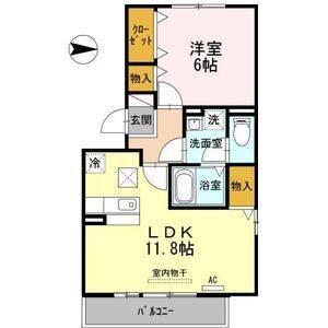 1LDK 間取り図