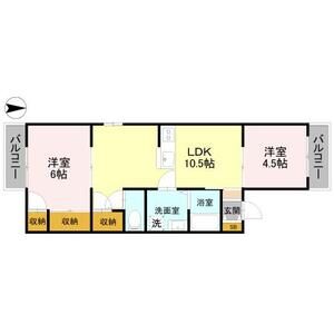 2LDK 間取り図