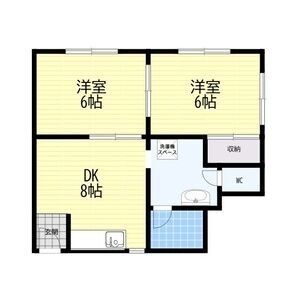 2DK 間取り図