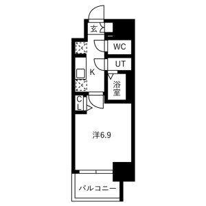 1K 間取り図