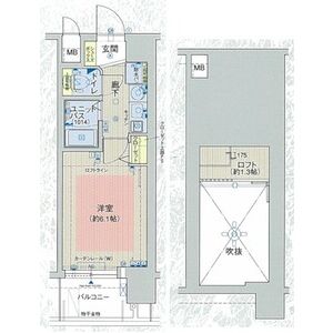 1K 間取り図