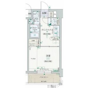 1K 間取り図