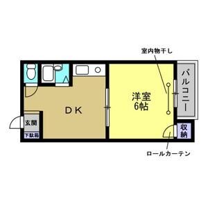 1DK 間取り図
