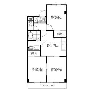 3DK 間取り図