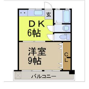 1DK 間取り図