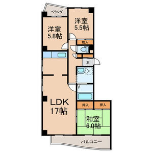 3LDK 間取り図
